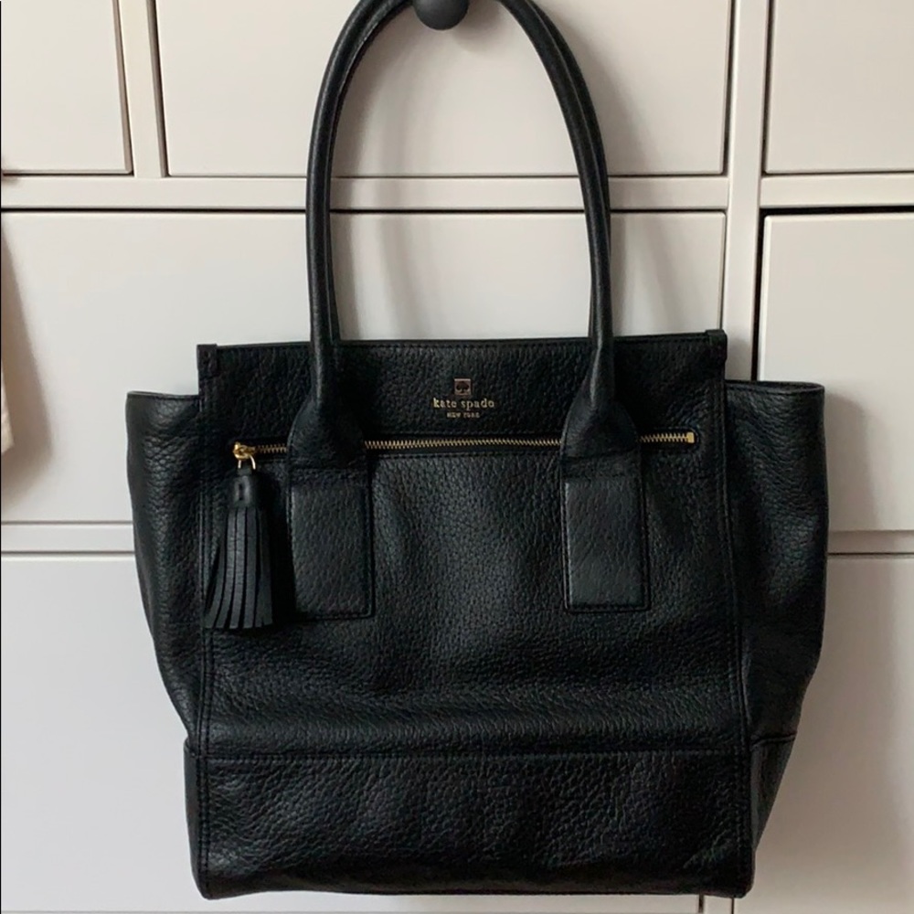 Kate Spade Black Leather Tote